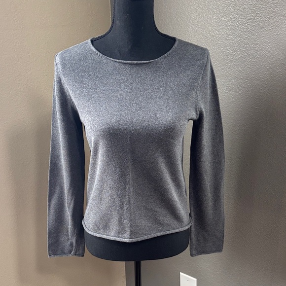 Brandy Melville Charcoal Gray Crew Neck Sweater - Picture 1 of 6